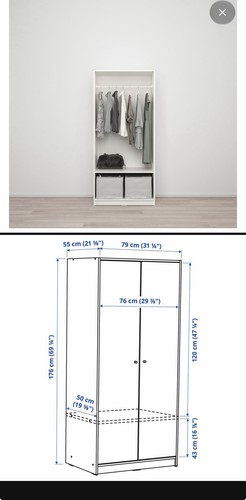 Wardrobe with shelves - with,