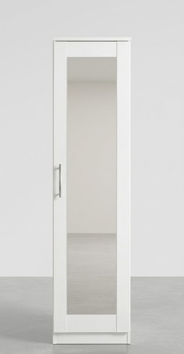 Modern white mirror single - white, |