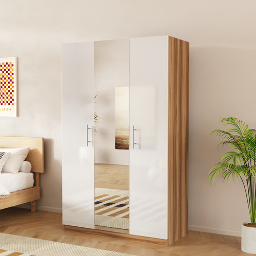 Wardrobe door with mirror - with,