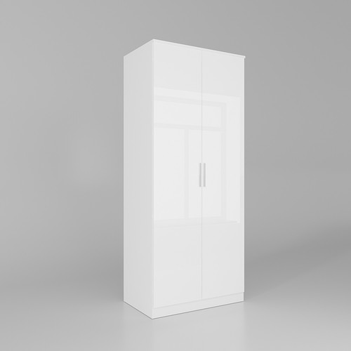 Door wardrobe white high - wardrobe,