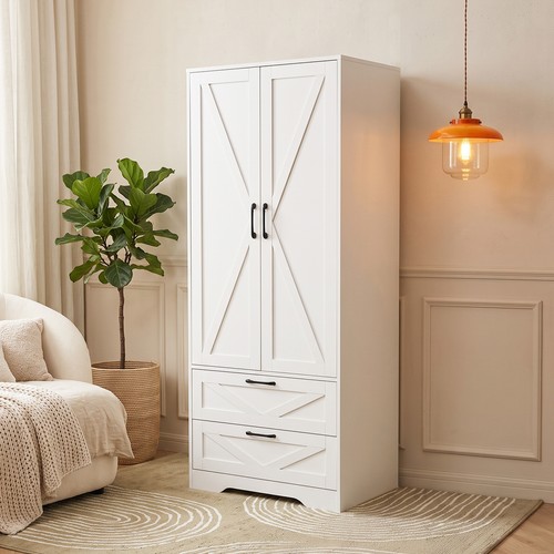 Door drawer white wardrobe - 2,