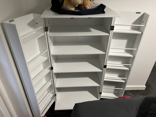 White freestanding wardrobe - white,