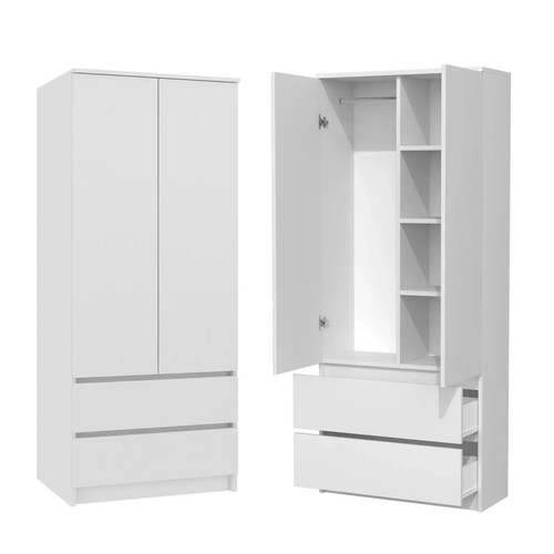 Modern white wardrobe door - wardrobe,