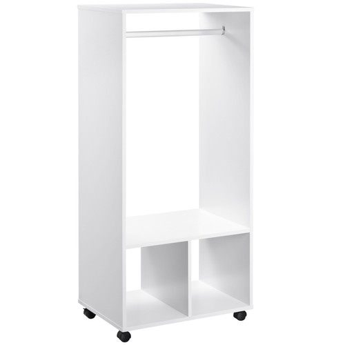 Open wardrobe clothes rail - open,