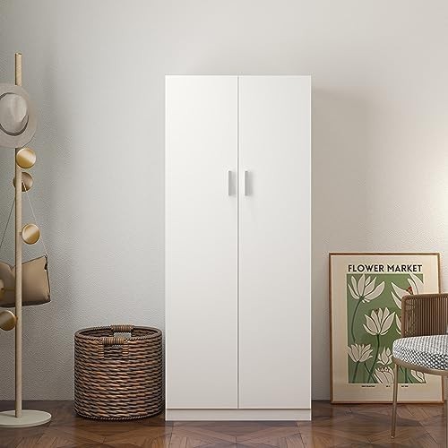 White wooden door - white,