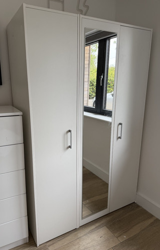 Door wardrobe with mirrored - wardrobe,