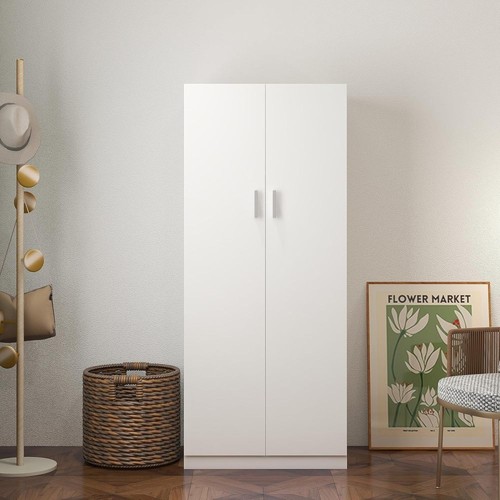 Modern white doors wardrobe - modern,