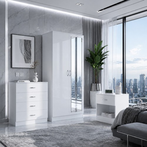 Modern piece white bedroom - white,