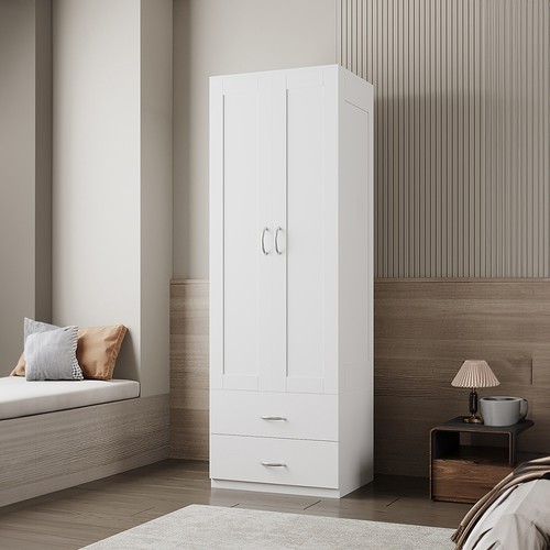 Tall wooden door wardrobe - tall,