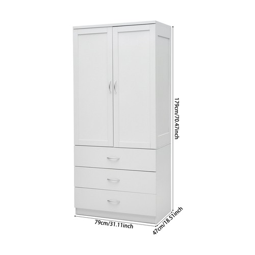Modern door wardrobe 80cm - modern, 60/80cm