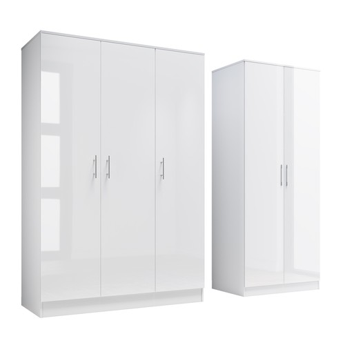 White high gloss - high, door