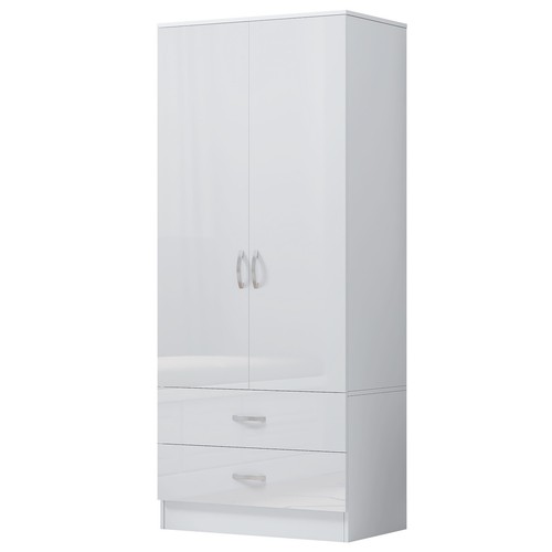 Wooden door wardrobe with 2 - with,