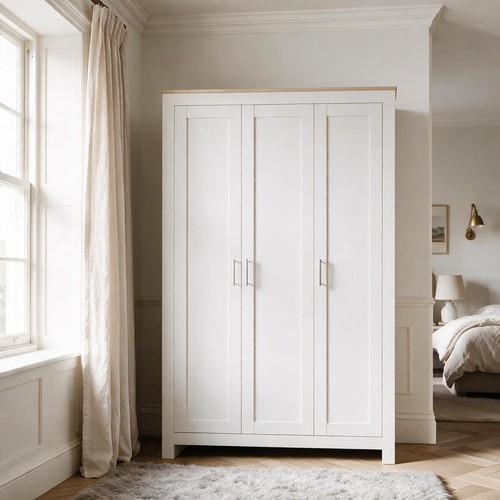 White door wardrobe - white,