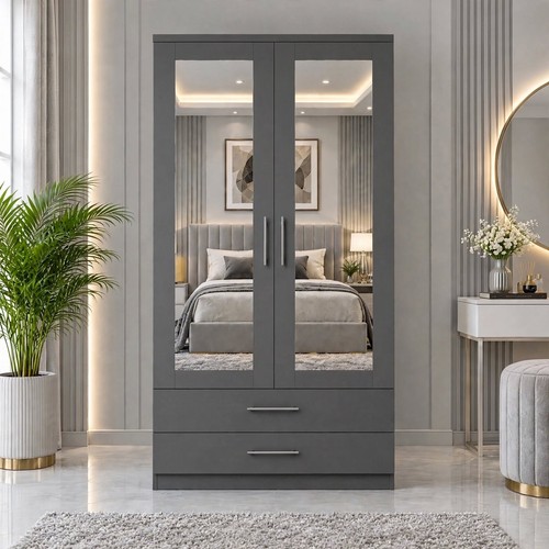 Ready assembled door - assembled, mirror