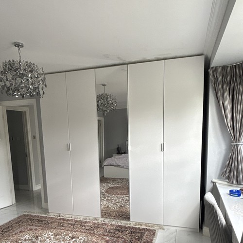 White door hinged wardrobe - door,